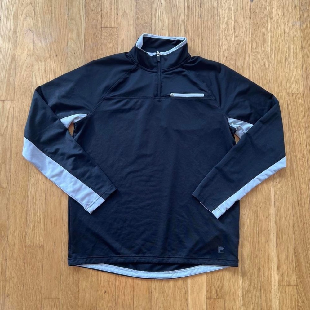 Fila Black Quarter Zip Golf Pullover